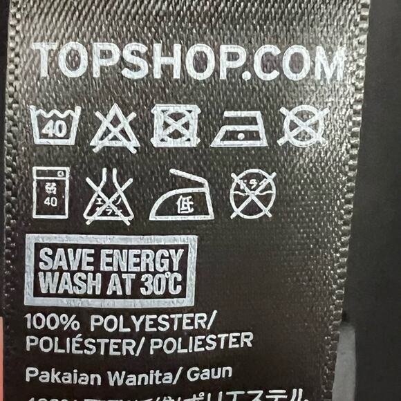 Topshop Black Dress with Tie Detail Size 6 - Picture 7 of 11